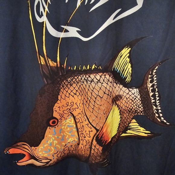 GET HOOKED S.I.C. HOGFISH L/S size Large DARK BLUE NEW WITH TAGS Made in the USA - Picture 7 of 9